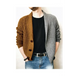 Men's two tone patchwork single breasted long sleeve sweater cardigan Nexellus