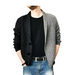 Men's two tone patchwork single breasted long sleeve sweater cardigan Nexellus