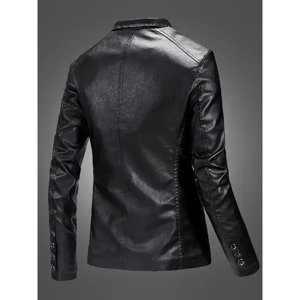 Men's warm casual slim leather leather blazer Nexellus