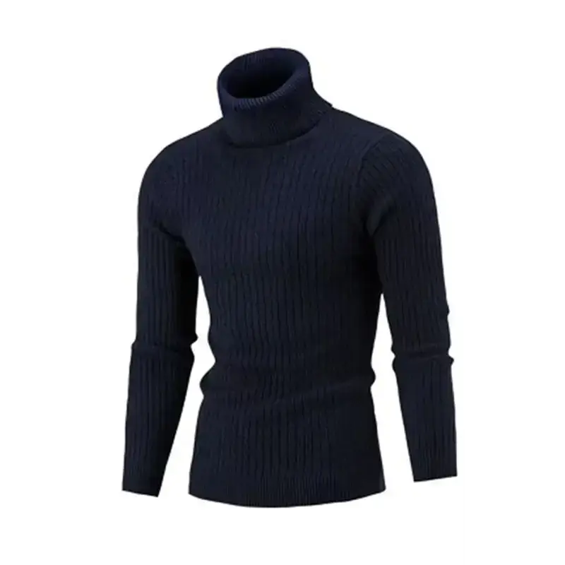 Men's warm turtleneck casual slim fit fall winter knitted pullover Nexellus