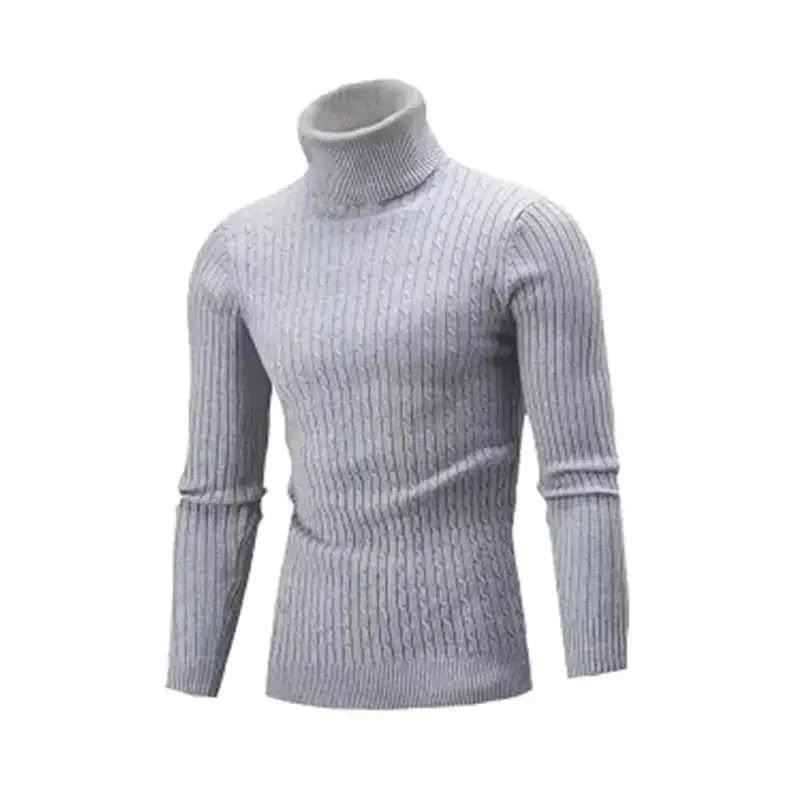 Men's warm turtleneck casual slim fit fall winter knitted pullover Nexellus