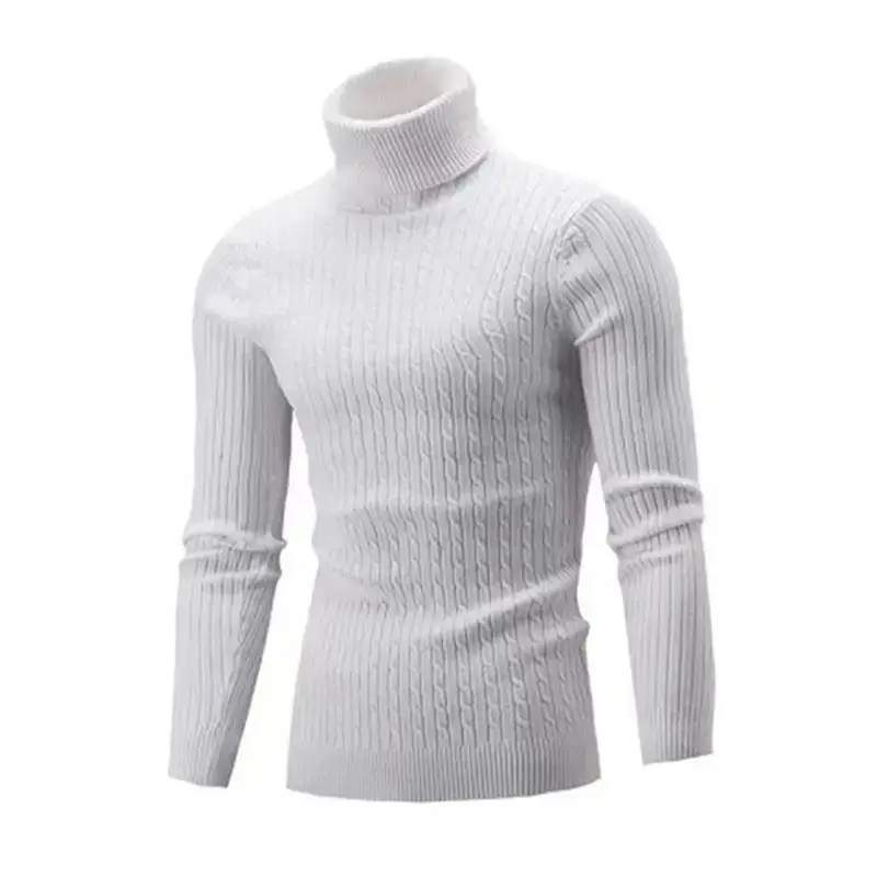 Men's warm turtleneck casual slim fit fall winter knitted pullover Nexellus