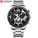 Men's watch calendar men's watch six-pin steel band watch quartz watch Nexellus