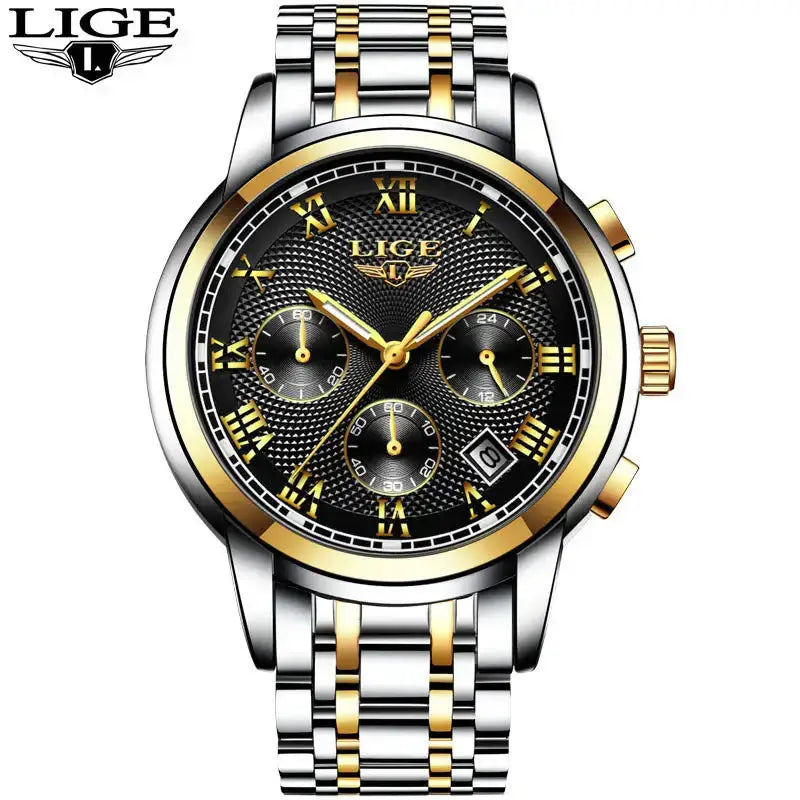 Men's watch lige brand sports business waterproof multi-function Nexellus