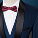 Men's Wedding Suits Shawl Collar 3-Piece Slim Fit Burgundy Suit & Royal Blue Tuxedo Jacket Nexellus