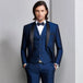 Men's Wedding Suits Shawl Collar 3-Piece Slim Fit Burgundy Suit & Royal Blue Tuxedo Jacket Nexellus