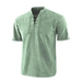 Men's woven retro lace up collar casual short sleeve shirt Nexellus