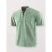 Men's woven retro lace up collar casual short sleeve shirt Nexellus