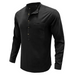 Men's woven solid color long-sleeved cotton and linen shirt Nexellus