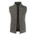 Men's zip vest solid color stand collar sleeveless knit cardigan Nexellus