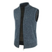 Men's zip vest solid color stand collar sleeveless knit cardigan Nexellus