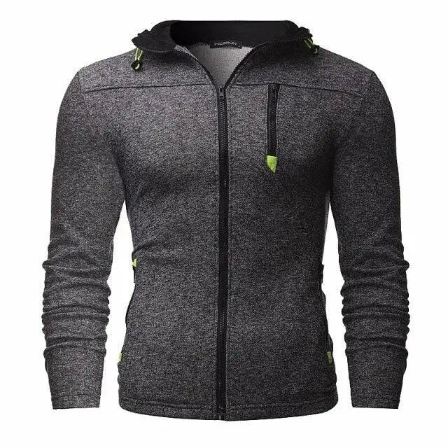 Men's Zipper Hoodies Bodybuilding Jogger Cotton Fleece Sweatshirts Nexellus