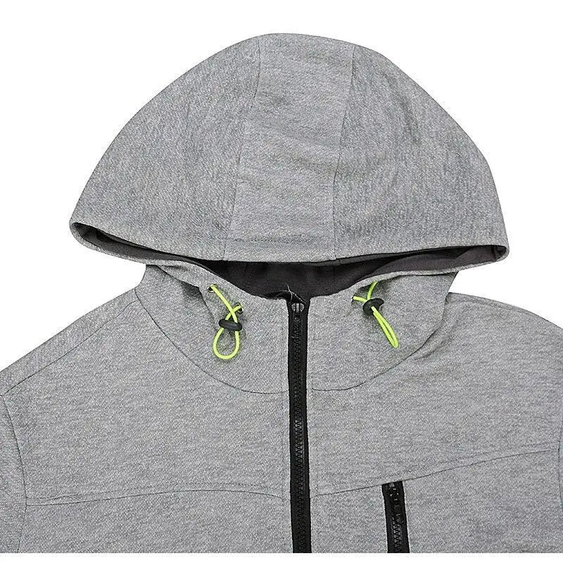 Men's Zipper Hoodies Bodybuilding Jogger Cotton Fleece Sweatshirts Nexellus