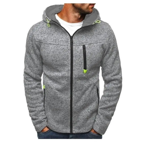 Men's Zipper Hoodies Bodybuilding Jogger Cotton Fleece Sweatshirts Nexellus