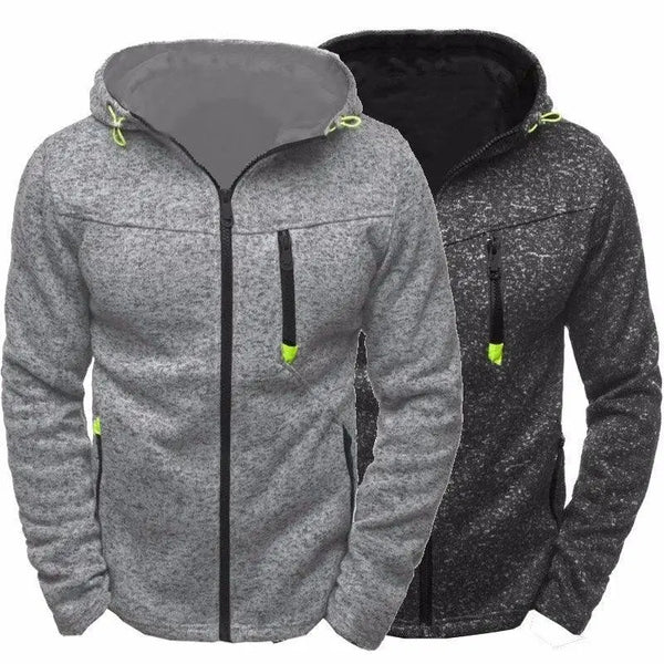 Men's Zipper Hoodies Bodybuilding Jogger Cotton Fleece Sweatshirts Nexellus