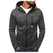 Men's Zipper Hoodies Bodybuilding Jogger Cotton Fleece Sweatshirts Nexellus