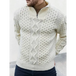 Men's zipper turtleneck long sleeve cable sweater Nexellus