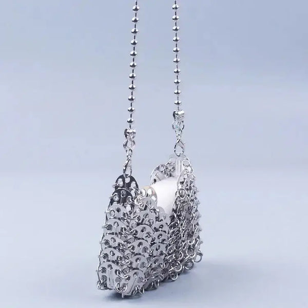 Metal sequins large capacity mobile phone crossbody chain bag diy Nexellus