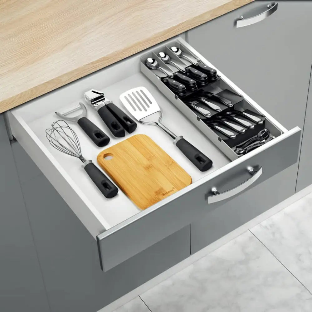 Metaltex adjustable cutlery holder unifit - Grey