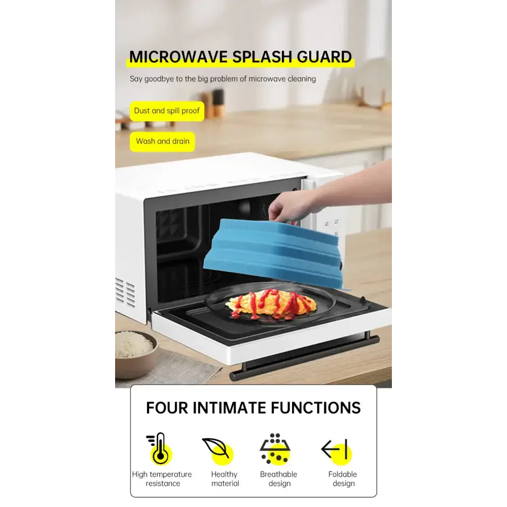 Microwave oven anti spluttering lid collapsible silicone microwave Nexellus