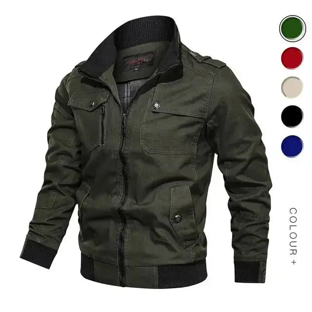 Military jacket men cotton windbreaker pilot coat Nexellus