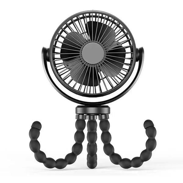 Mini octopus baby stroller fan 360 degree rotation rechargeable Nexellus