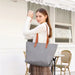 Miss lulu casual waterproof shopping tote bag - grey