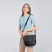 Miss lulu classic cross body shoulder bag - grey