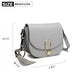 LZ1831 - MISS LULU CROSS BODY SADDLE BAG - GREY - Nexellus