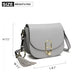 LZ1831 - MISS LULU CROSS BODY SADDLE BAG - GREY - Nexellus