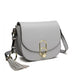 LZ1831 - MISS LULU CROSS BODY SADDLE BAG - GREY - Nexellus