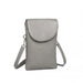 LB2140 - Miss Lulu Touch Screen Genuine Leather Small Crossbody Bag - Grey - Nexellus