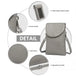 LB2140 - Miss Lulu Touch Screen Genuine Leather Small Crossbody Bag - Grey - Nexellus