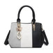 Miss lulu leather look colour block bow pendant handbag