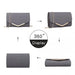 LH1756 - Miss Lulu Leather Look Envelope Clutch Bag - Grey - Nexellus