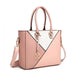 LG2013 - Miss Lulu Leather Look Geometric Ombre Handbag - Nude - Nexellus