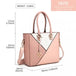 LG2013 - Miss Lulu Leather Look Geometric Ombre Handbag - Nude - Nexellus