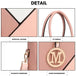 LG2013 - Miss Lulu Leather Look Geometric Ombre Handbag - Nude - Nexellus