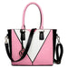 LG1641 - Miss Lulu Leather Look V-Shape Shoulder Handbag - Pink - Nexellus