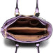 Miss lulu leather look v-shape shoulder handbag - purple