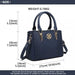 LG6865 - Miss Lulu Leather Look Weave Effect Shoulder Bag - Blue - Nexellus