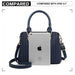 LG6865 - Miss Lulu Leather Look Weave Effect Shoulder Bag - Blue - Nexellus