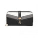 LP2215 - Miss Lulu Mixed Colour Women's Leather Look Clutch Purse - Black - Nexellus