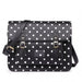 LT1665D2 - Miss Lulu Polka Dot Leather Look School Work Satchel Black - Nexellus