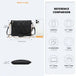 LB2247 - Miss Lulu Small PU Leather Soft Crossbody Bag - Black - Nexellus