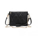 LB2247 - Miss Lulu Small PU Leather Soft Crossbody Bag - Black - Nexellus