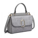 LB6871-MISS LULU STYLISH LADIES LEATHER HANDBAG SHOULDER BAG GREY - Nexellus