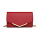 LH2064 - Miss Lulu Vegan Envelope Clutch Bag - Red - Nexellus