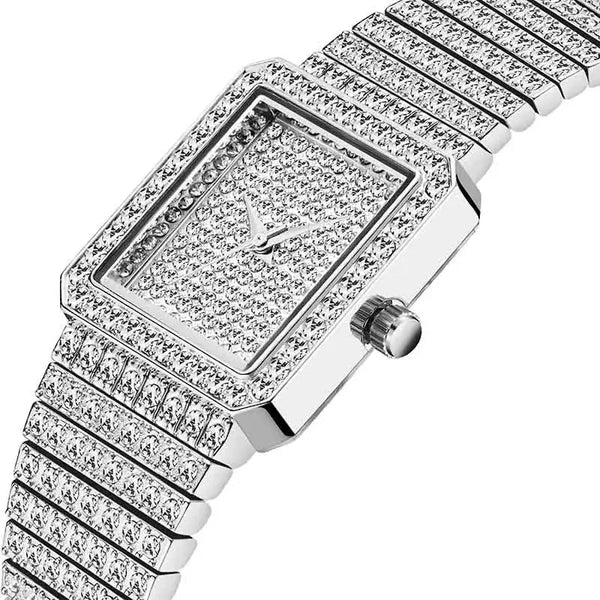 Missfox 2689 diamond watch for women luxury brand ladies gold square Nexellus