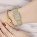 Missfox 2689 diamond watch for women luxury brand ladies gold square Nexellus